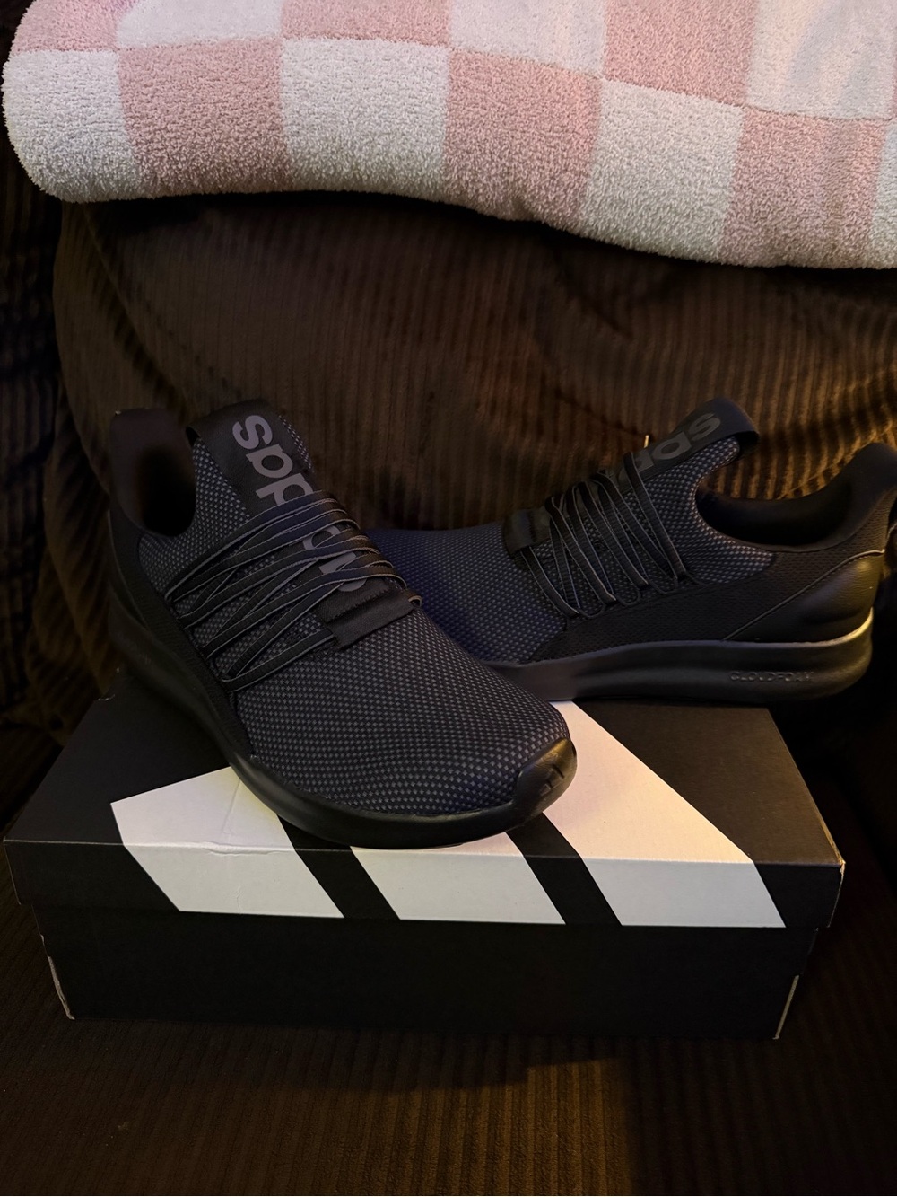 adidas Men’s Black Slip-On Knit Sneakers